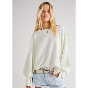 Free People We The Free Camden Sweatshirt in White